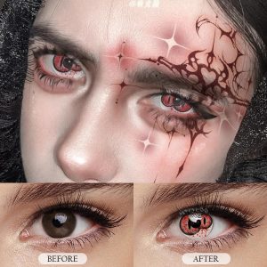 Eyemi Twin Inferno Iris Red Cosplay Colored Contact Lenses丨1 Day