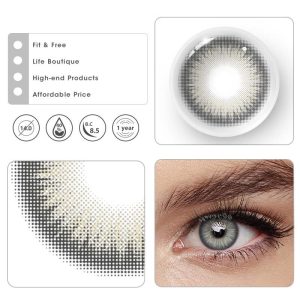 Eyemi Y2K Boho Grey Prescription Colored Contact Lenses