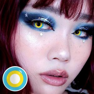 Eyemi Block Blue & Yellow Prescription Cosplay Colored Contact Lenses
