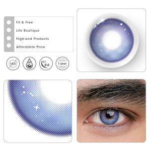 Eyemi Genshin Moon Blue Violet Prescription Men Colored Contact Lenses