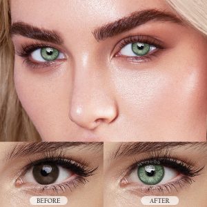 Coloredeye Rime Green Prescription Colored Contact Lenses