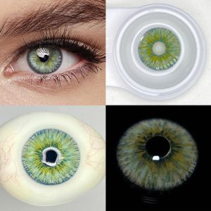 Eyemi Rebirth Cosmic Green Prescription Colored Contact Lenses