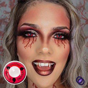 Eyemi Sharingan Magatama Red Prescription Cosplay Colored Contact Lenses