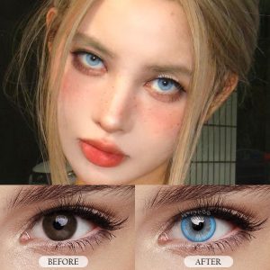 Eyemi Moss Blue Colored Contact Lenses丨1 Day