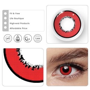 Eyemi Elements Red Prescription Cosplay Colored Contact Lenses
