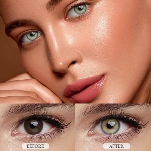 Eyemi Neala Yellow Brown Prescription Colored Contact Lenses