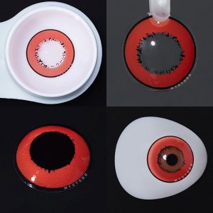 Coloredeye Elements Red Prescription Cosplay Colored Contact Lenses
