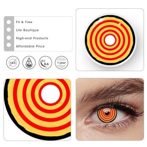 Eyemi Chainsaw Man Yellow Rings Cosplay Colored Contact Lenses