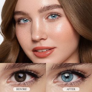 Eyemi Van Gogh Blue Prescription Colored Contact Lenses