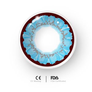 Eyemi Sunflower Blue Prescription Cosplay Colored Contact Lenses