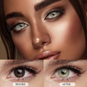 Eyemi Ocean Brown Green Prescription Colored Contact Lenses