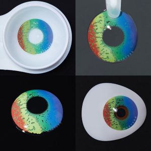 Eyemi Pride Day Multi Rainbow Prescription Cosplay Colored Contact Lenses