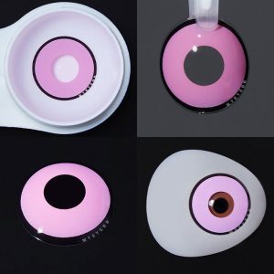 Eyemi Minecraft Pink Prescription Cosplay Colored Contact Lenses