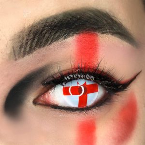 Coloredeye Blind Red Cross Cosplay Colored Contact Lenses