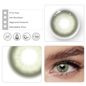 Eyemi Unspoken Mirage Olive Green Prescription Colored Contact Lenses