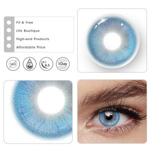 Eyemi Moss Blue Colored Contact Lenses丨1 Day