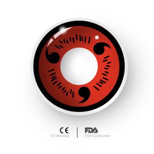 Eyemi Sharingan Magatama Red Prescription Cosplay Colored Contact Lenses