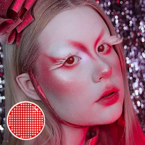 Coloredeye Blind Red Mesh Cosplay Colored Contact Lenses