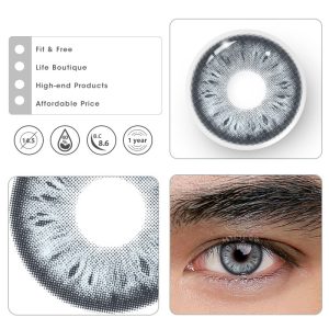Eyemi Cocoa Blue Prescription Men Colored Contact Lenses