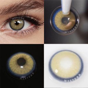 Eyemi Neala Yellow Brown Prescription Colored Contact Lenses