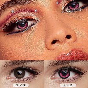 Eyemi Demon Slayer Prescription Cosplay Colored Contact Lenses