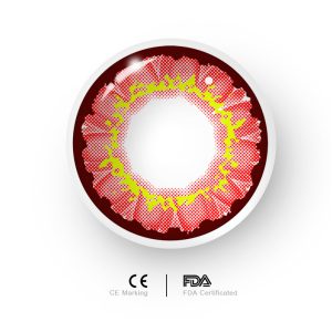 Eyemi Sunflower Red Brown Prescription Cosplay Colored Contact Lenses