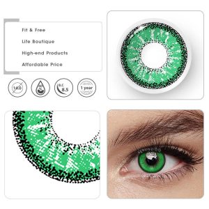 Eyemi Genshin Impact Green Prescription Cosplay Colored Contact Lenses