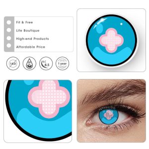 Eyemi Blind Hibana Blue Cosplay Colored Contact Lenses