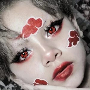Eyemi Sharingan Magatama Red Prescription Cosplay Colored Contact Lenses