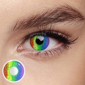 Eyemi Pride Day Multi Rainbow Prescription Cosplay Colored Contact Lenses