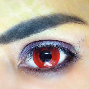 Eyemi Vampire Red Block Prescription Cosplay Colored Contact Lenses