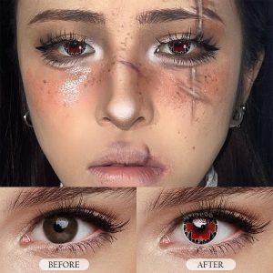Eyemi Shadow Hound Red Cosplay Colored Contact Lenses丨1 Day