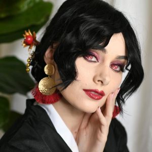 Eyemi Blind Nezuko Demon Prescription Cosplay Colored Contact Lenses