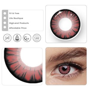 Eyemi Miracle Times Red Prescription Cosplay Colored Contact Lenses