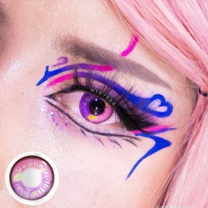 Coloredeye Anime Tear Pink Prescription Cosplay Colored Contact Lenses