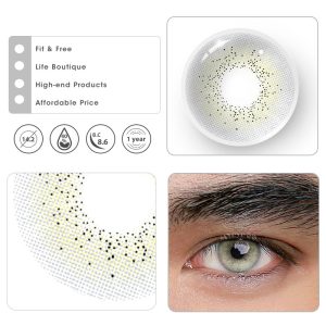 Eyemi Ocean Cyan-Grey Prescription Men Colored Contact Lenses