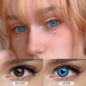 Eyemi Blue Manson Prescription Cosplay Colored Contact Lenses
