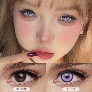 Eyemi Cyber Violet Prescription Cosplay Colored Contact Lenses
