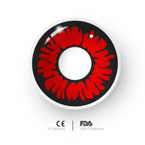 Coloredeye Peony Red Prescription Cosplay Colored Contact Lenses