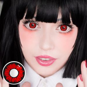 Eyemi Peony Red Prescription Cosplay Colored Contact Lenses