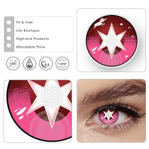 Eyemi Blind Ai Hoshino Red Cosplay Colored Contact Lenses
