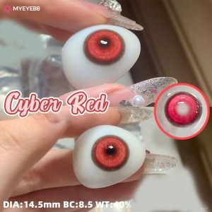 Eyemi Cyber Red Prescription Cosplay Colored Contact Lenses