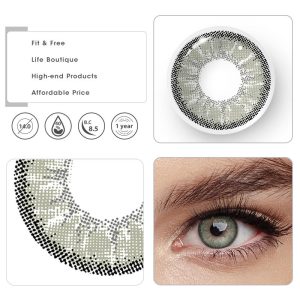 Coloredeye Vika Tricolor Dolce Grey Prescription Colored Contact Lenses