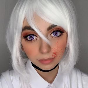 Eyemi Miracle TimesII Purple Prescription Cosplay Colored Contact Lenses