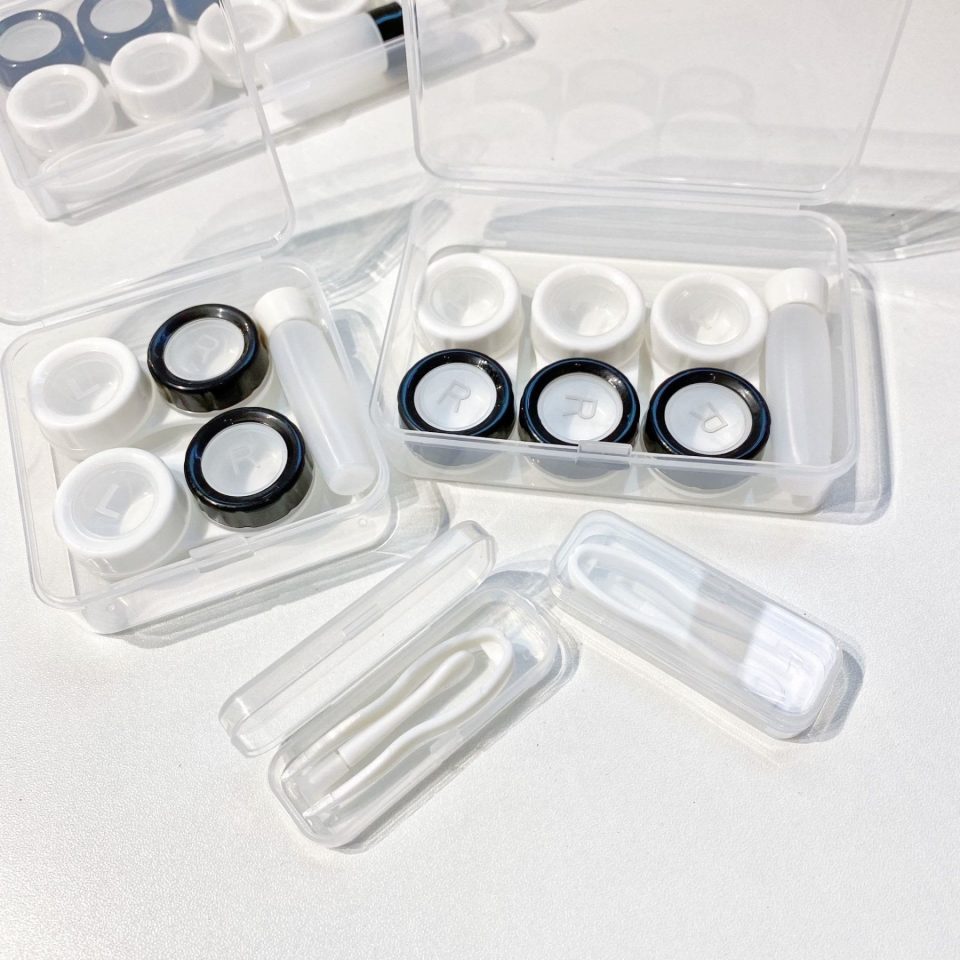 Coloredeye 1Set Black&white Colored Contact Lens Case