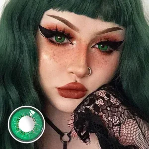Eyemi Genshin Impact Green Prescription Cosplay Colored Contact Lenses
