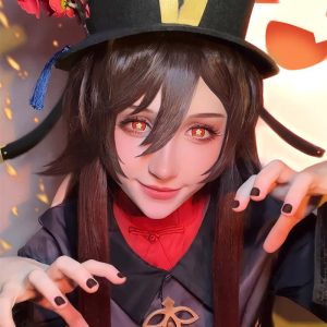 Eyemi Blind Hutao Red Cosplay Colored Contact Lenses