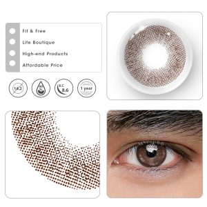 Eyemi Queen Brown Prescription Men Colored Contact Lenses