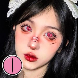 Eyemi Blind Kamado Nezuko Rose Cosplay Colored Contact Lenses