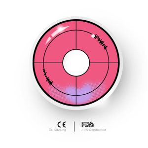 Eyemi Red Violet Cosplay Colored Contact Lenses